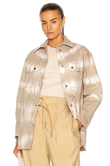 Stella McCartney Bamboo Safari Tie Dye Shirt in Walnut | FWRD