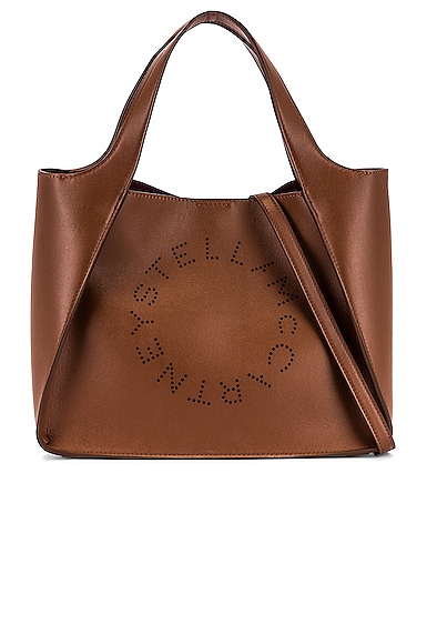 Stella McCartney Logo Crossbody Bag in Brown