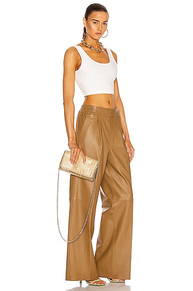 STELLA MCCARTNEY METALLIC FABRIC FALABELLA CLUTCH,SMCC-WY274