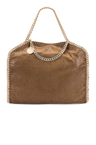 Stella McCartney Falabella Shaggy Deer 3 Chain Tote in Olive