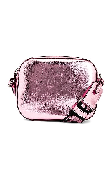 Stella McCartney Small Metallic Logo Camera Bag in Pink