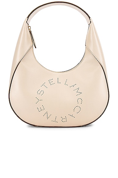Stella McCartney Small Logo Shoulder Bag in Cream