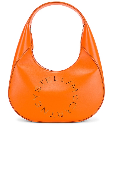 Stella McCartney Small Logo Shoulder Bag in Orange