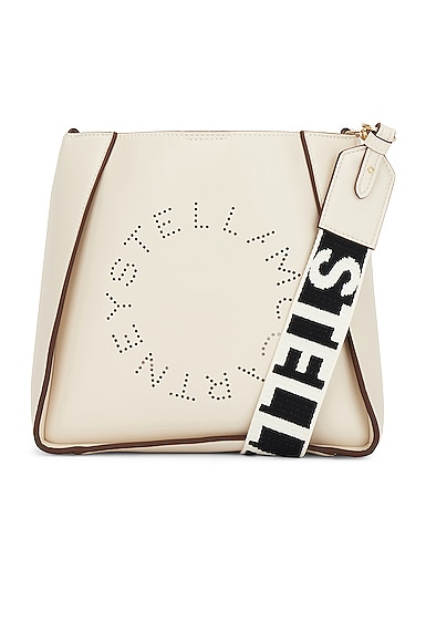 Stella McCartney Mini Logo Crossbody Bag in Ivory
