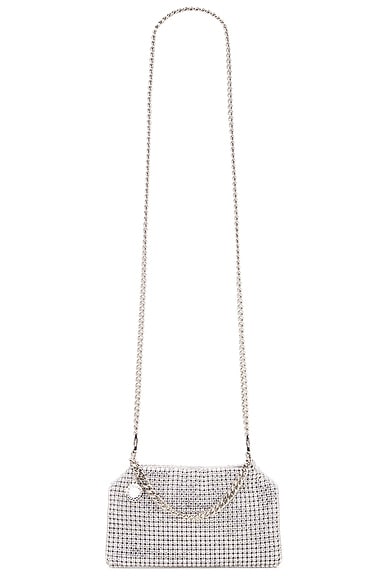 Stella McCartney Crystal Mesh Falabella Crossbody Bag in Silver
