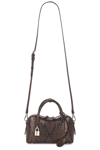 Stella McCartney Ryder Snake Alter Mat Small Bag in Espresso