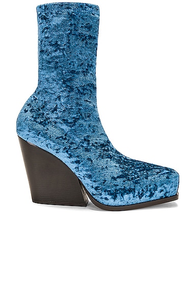 Cowboy Crushed Velvet Boot