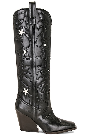 Stella McCartneyCloudy Cowboy Boot in Black & Stone