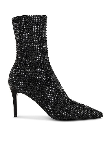 Shop Stella Mccartney Iconic All Over Crystal Boot In Black