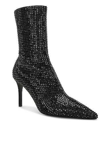 Shop Stella Mccartney Iconic All Over Crystal Boot In Black