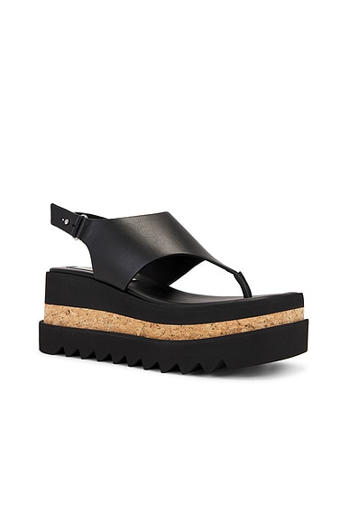 Shop Stella Mccartney Sneak Elyse Alter Sporty Sandal In Black
