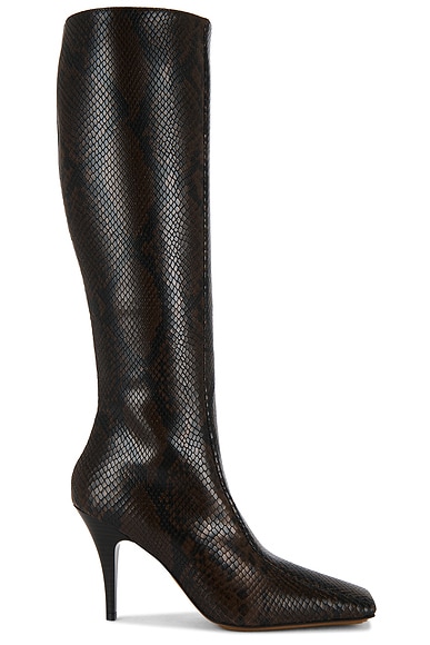 Stella McCartney Snake Print Alter Mat Boot in Coffee