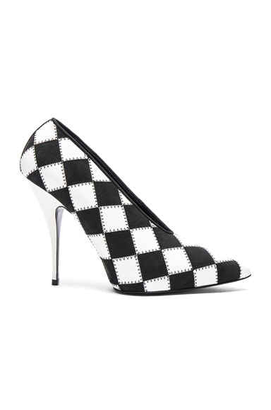 Black and white checkered heels on sale