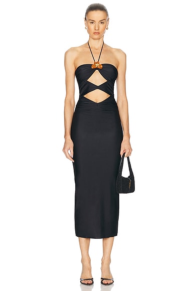 Shani Shemer Holly Midi Dress in Black