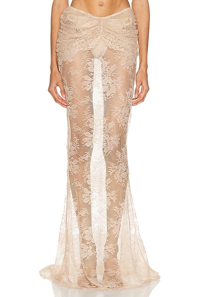 Shani Shemer Brenda Maxi Skirt in Champagne