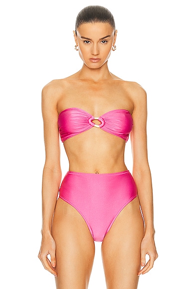Shop Shani Shemer Dia Bikini Top In Rose Blossom