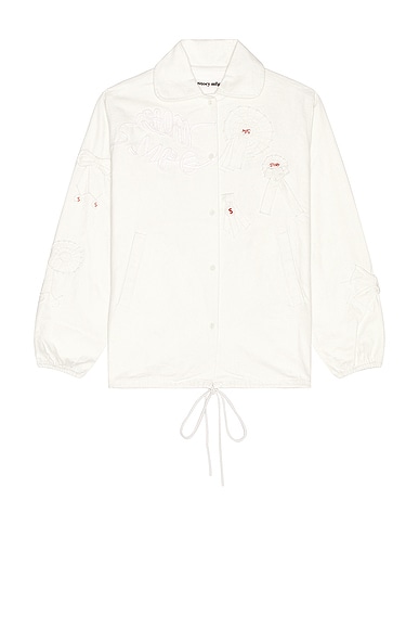 Story mfg. Varsity Jacket in Ecru Rosette