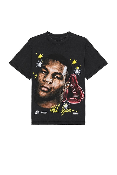 Stadium LA Mike Tyson Airbrush Gloves Tee in Washed Black