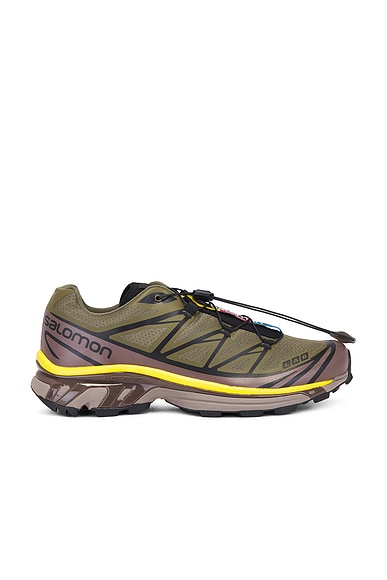 Salomon Xt-6 in Olive Night, Black, & Sulphur