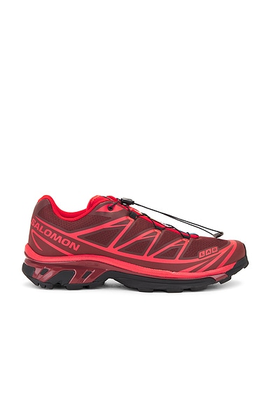 Salomon Xt-6 in Rum Raisin, High Risk Red, & Fired Brick