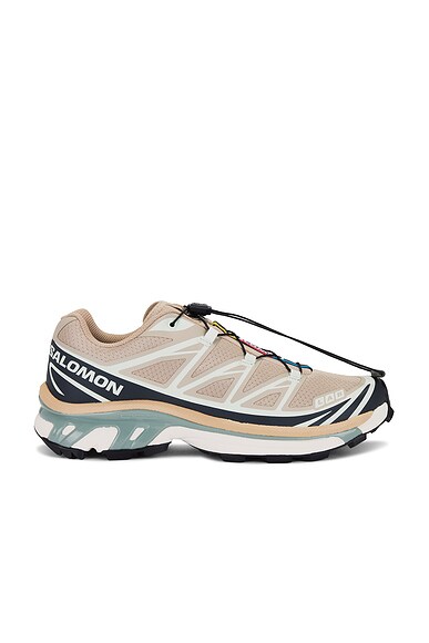 Salomon Xt-6 Sneakers in Oxford Tan, Carbon, & Claqua | FWRD