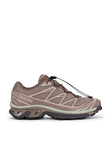 Salomon XT-6 Gtx Sneakers in Iron, Etherea, & Seagrass