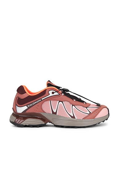 Xt-Whisper Sneakers in Henna, Tawny Port, & Neon Flame