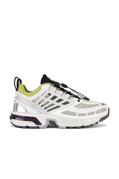 Salomon Acs Pro Sneakers in Lunar Rock, Plum Perfect, & Dark Citron