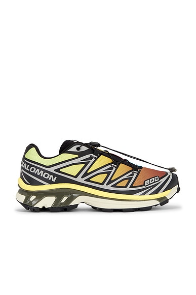Salomon Xt-6 Sneaker in Black, Grape Leaf, & Beach Ball