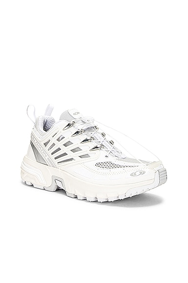Shop Salomon Acs Pro Sneakers In White  Vanilla Ice  & Lunar Rock