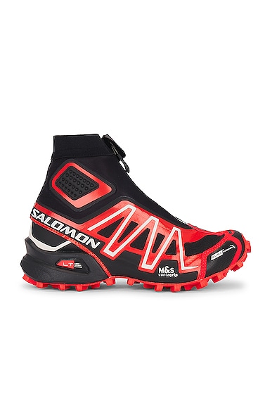 Salomon Snowcross Sneaker in Black, Fiery Red, & Vanilla