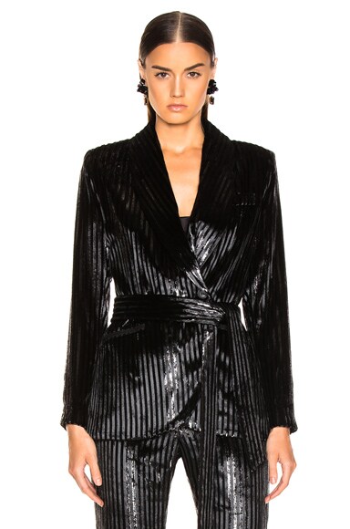 Velvet Tie Blazer
