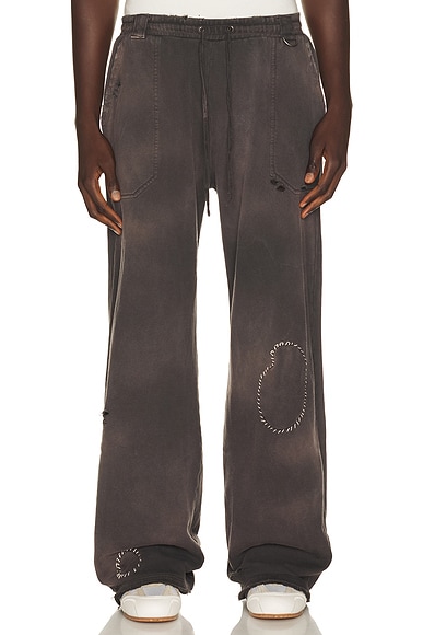 Strike Oil Thrashed Sweatpants in Black