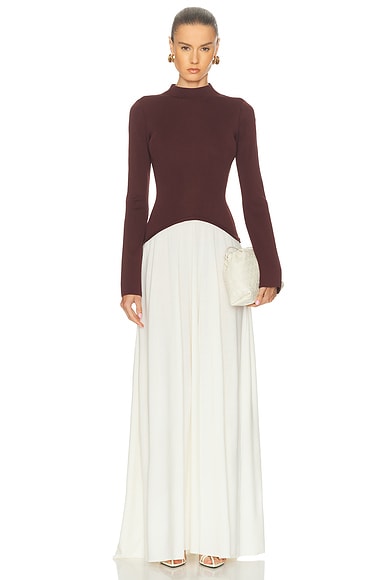 Solid & Striped The Soglio Dress in Raisin Brown