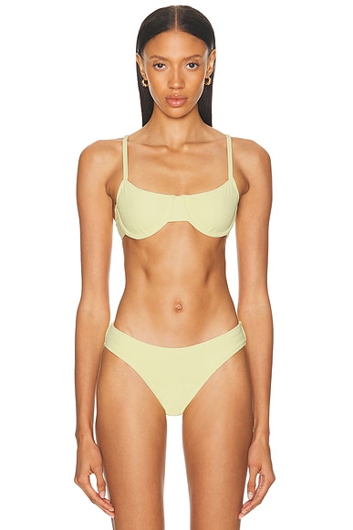 Solid & Striped The Eva Bikini Top in Custard
