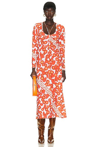 ワンピース Flower Hand Printed Tucked Dress 1 Saks Potts Nikola Dress in Boheme Flower Print | FWRD