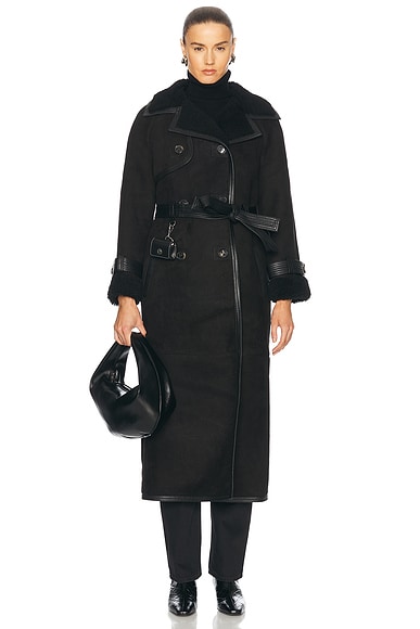 Saks Potts Alexa Trench Coat in Black