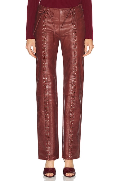 Saks Potts Christina Pant in Burgundy
