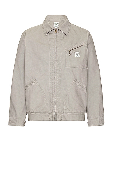 South2 West8 Work Jacket 115Oz Cotton Canvas in A-Grey