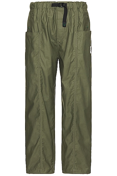 South2 West8 Belted Cs Pant Cotton Back Sateen in A-Olive