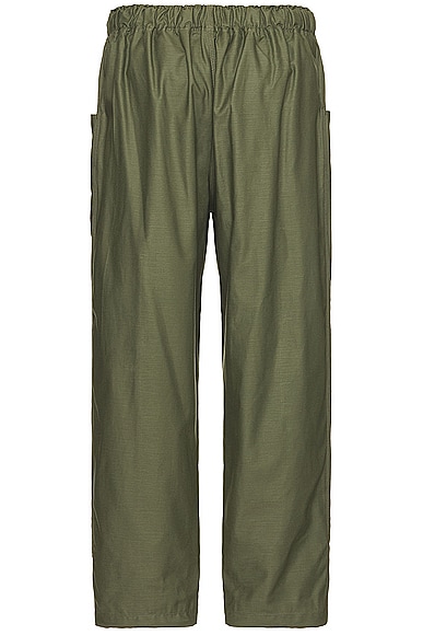 Shop South2 West8 Belted Cs Pant Cotton Back Sateen In A-olive