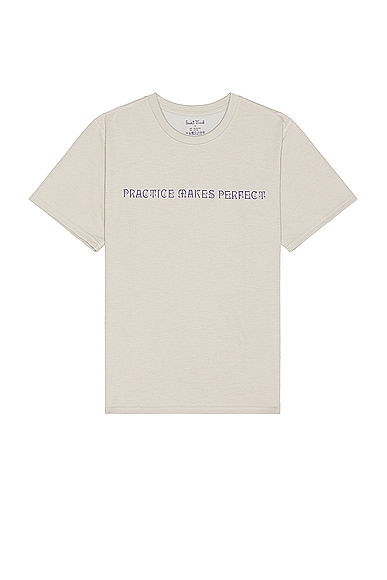South2 West8 Short Sleeve Crew Neck Tee Practice Makes Perfect In A-grey