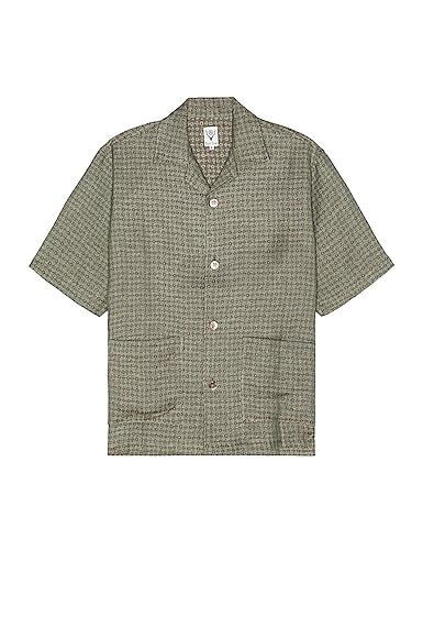 South2 West8 Cabana Shirt In Blue & Grey