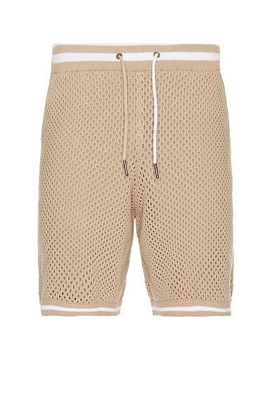 SER.O.YA Logan Short in Beige & White