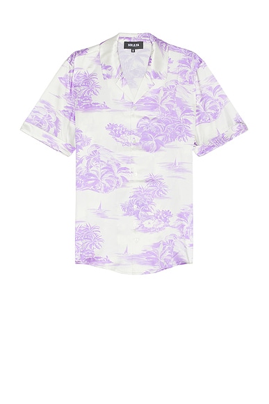 SER.O.YA Brenden Silk Shirt in Lavender Island