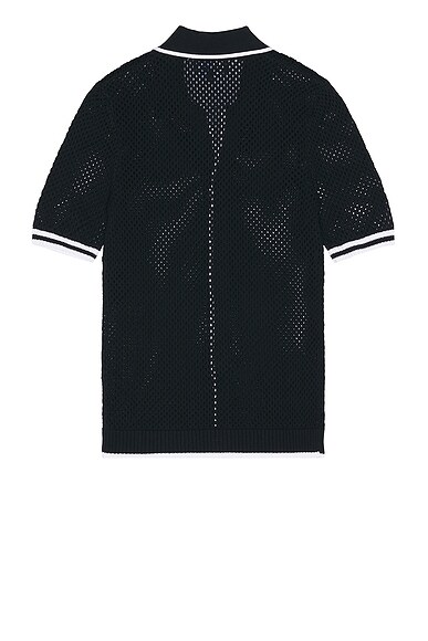 Shop Ser.o.ya Michael Crochet Cardigan In Black & White