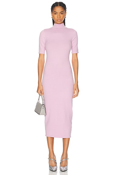 SER.O.YA Jana Knit Midi Dress in Ballet Pink