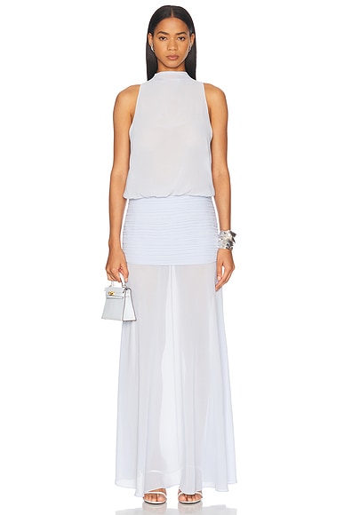 Cherry Maxi Dress in Ice Blue