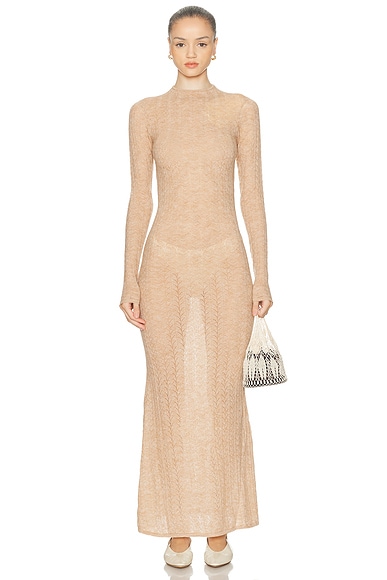 SER.O.YA Una Maxi Dress in Sand