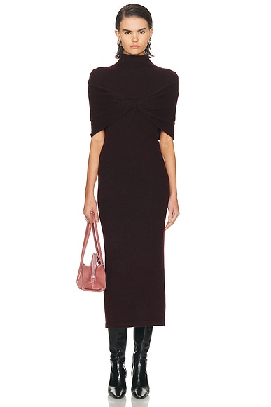 SEROYA Wisteria Dress in Merlot